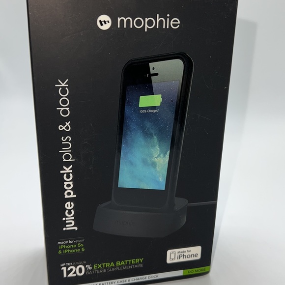 NWT MOPHIE IPHONE 5s& 5 JUICE PACK PLUS AND DOCK - Picture 2 of 9